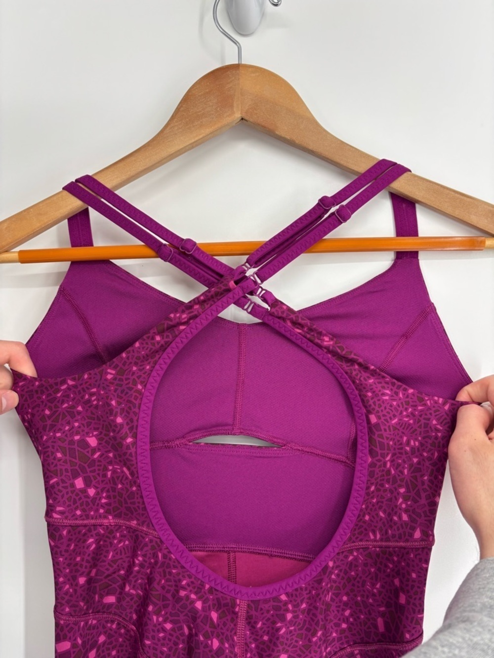 Lululemon Purr-suit One Piece Paradise Geo Regal Plum Multi Women's Size 6